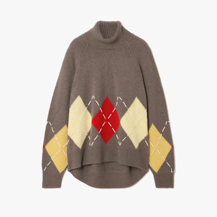 Arch4 Courchevel embroidered argyle cashmere sweater