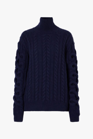 Etro Cable-knit turtleneck sweater