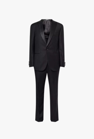 Corneliani Notched-Collar Single-Breasted Wool Tuxedo Suit