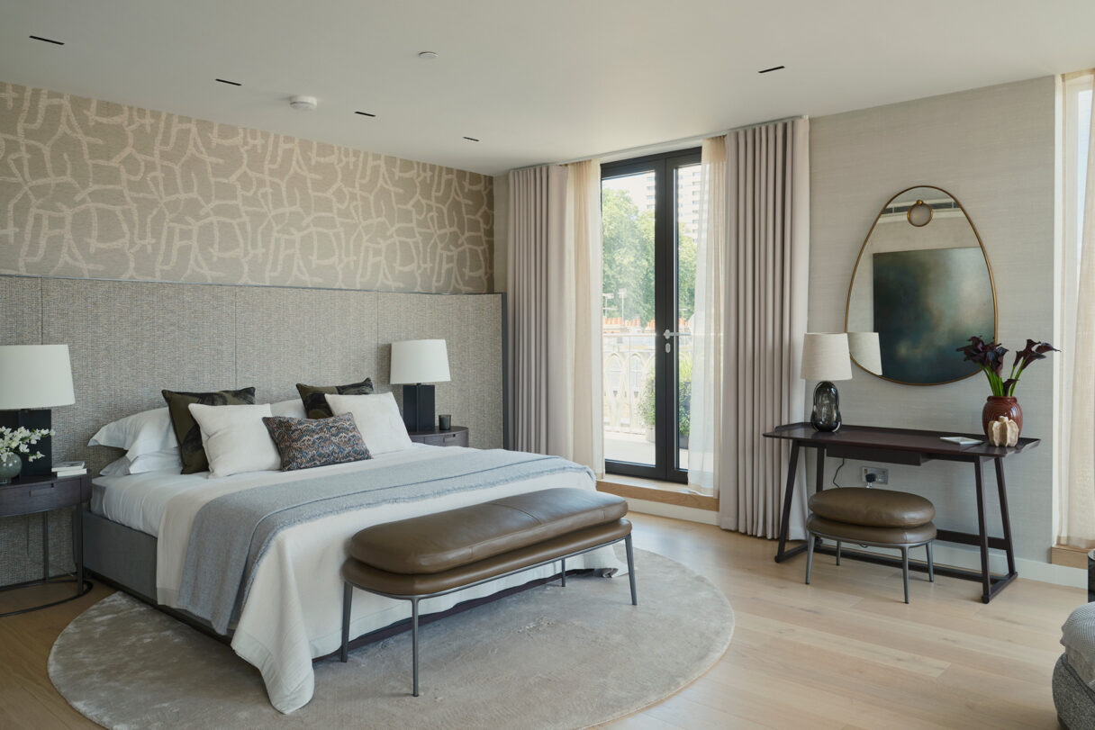 marylebone square penthouse bedroom