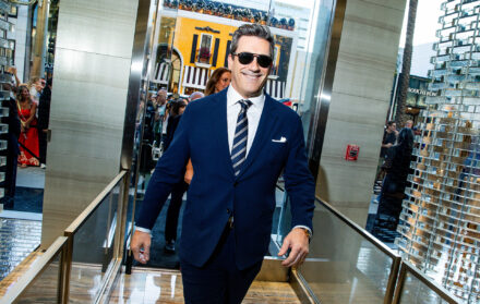 jon hamm armani oscars party
