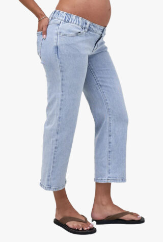 Bae. The Label Walk the Talk crop wide-leg maternity jeans