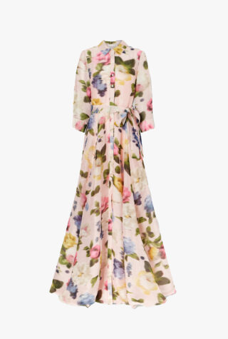 Carolina Herrera Floral-print linen-blend gown