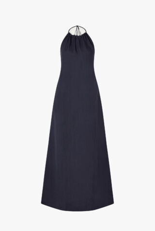 Nili Lotan Lelia linen-voile halterneck maxi dress