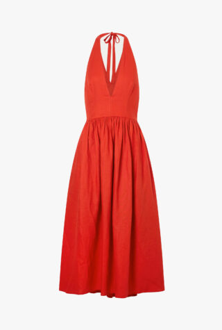 Staud Grazia linen midi dress