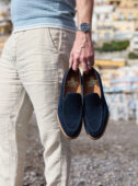 Crockett & Jones suede competition loafers