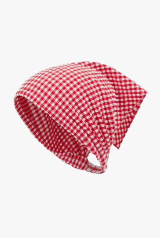 Hunza G Sofia gingham headscarf