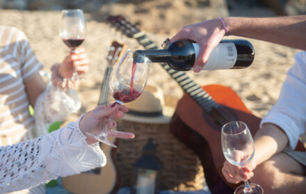 Chilled red wine