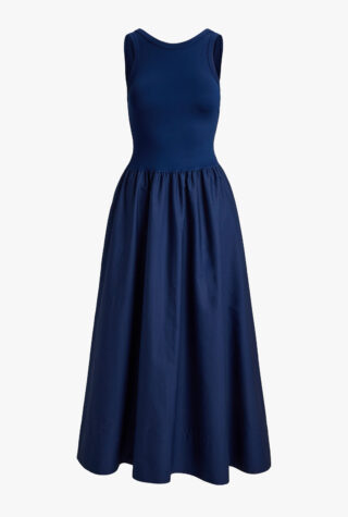 Ponte-Bodice Sleeveless Dress ralph lauren