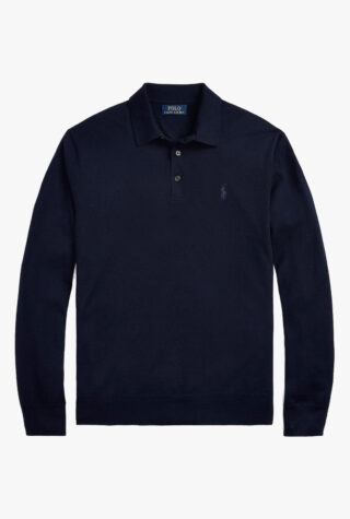 Washable Wool Polo-Collar Jumper ralph lauren