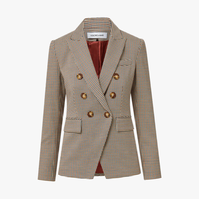 Veronica Beard Miller Houndstooth dickey jacket